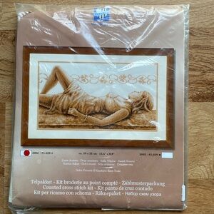 Verachtert sexy lady neutral tone Cross Stitch kit NWT